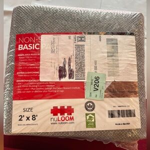 NuLoom Non-Slip Rug PAD, 2x8 Feet, Anti Skid Mat Under Area Rugs Keep Secure NEW